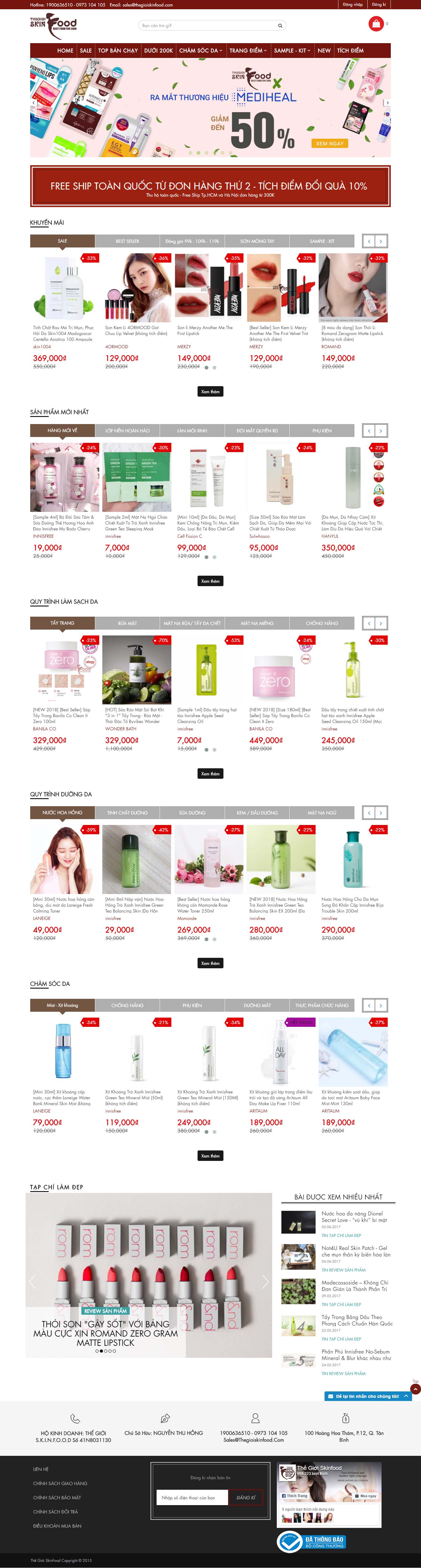Mẫu Web Mỹ Phẩm / M0158