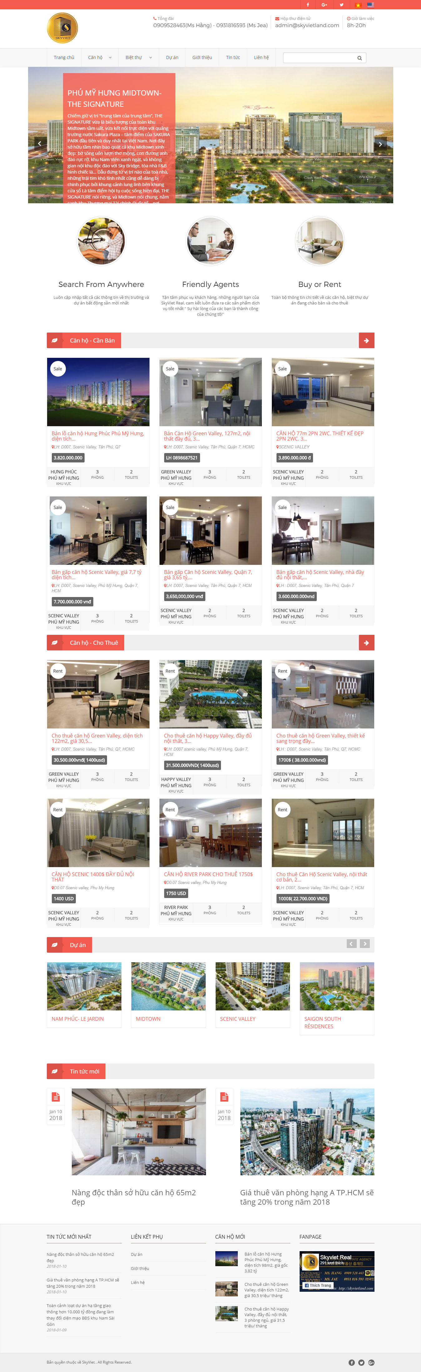 Mẫu Web bất động sản / D0198