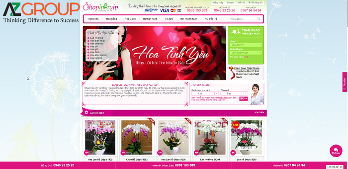 Website shop hoa